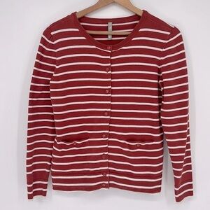 Hanna Andersson Striped Button Down Cardigan Size Small
